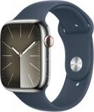 Apple Watch Series 9 [GPS + Cellular, 41mm] - Silver Stainless Steel Case with S...