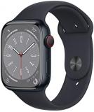 Apple Watch Series 8 [GPS + Cellular, 45mm] - Midnight Aluminum Case with Midnight Sport Band, M/L (Renewed)