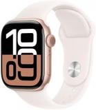 Apple Watch Series 10 [GPS 42mm case] Smartwatch with Rose Gold Aluminium Case with Light Blush Sport Band - S/M. Fitness Tracker, ECG App, Always-On Retina Display, Water Resistant