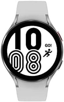 Samsung Galaxy Watch 4 40mm Smartwatch with ECG Monitor Tracker for Health Fitness Running Sleep Cycles GPS Fall Detection Bluetooth US Version, Silver (Renewed)