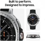 Samsung Galaxy Ai Watch 8 Classic Latin American Version SM-L500NZ (46mm) Bluetooth Wellness Tips Heart Rate Sleep to Workout Fitness Tracker (Silver Black Band SM-L500NZKALTA)