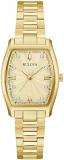 Bulova Ladies Quartz Dress Classic Watch, Gold-Tone Stainless Steel Bracelet, Champagne Dial Style: 97P160