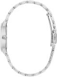 Bulova-Ladies' Crystal Stainless Steel Box Set with White Mother-of-Pearl Dial 3-Hand Quartz-Watch and Heart Crystal-Pendant-Necklace, 30mm Style: 96X162