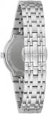 Bulova Ladies' Modern Stainless Steel 3-Hand Quartz Watch, Black Dial Style: 96L299