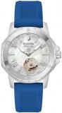 Bulova Ladies' Marine Star Automatic Stainless Steel Case and Blue Silicone Stra...