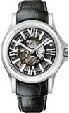 Bulova Accu Swiss Kirkwood Men's Automatic Watch with Black Dial Analogue Display and Black Leather Strap 63A122