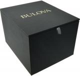 Bulova Men's Sport Watch, Black Stainless Steel Bracelet, Rose Gold Accents, Luminous Markers Black Dial, 42mm Case Style: 98B438