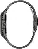 Bulova Men's Sport Watch, Black Stainless Steel Bracelet, Rose Gold Accents, Luminous Markers Black Dial, 42mm Case Style: 98B438