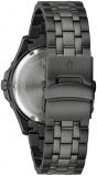 Bulova Men's Sport Watch, Black Stainless Steel Bracelet, Rose Gold Accents, Luminous Markers Black Dial, 42mm Case Style: 98B438