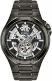 Bulova Men Analog Automatic Watch with Stainless Steel Strap 98A179, Black, Modern