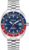 Bulova Men's Oceanographer Snorkel GMT Stainless Steel Watch, Blue and Red Bidir...