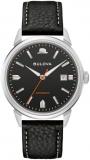 Bulova Men's Frank Sinatra 'Summer Wind' 3-Hand Date Automatic with Textured Lea...