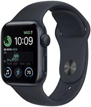 Apple Watch SE (2nd Gen) [GPS + Cellular 40mm] Smart Watch w/Midnight Aluminum Case & Midnight Sport Band - M/L. Fitness & Sleep Tracker, Crash Detection, Heart Rate Monitor, Water Resistant