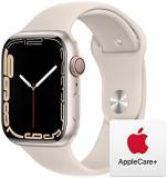 Apple Watch Series 7 [GPS + Cellular 45mm] Smart watch w/Starlight Aluminum Case with Starlight Sport Band. Fitness Tracker, Blood Oxygen & ECG Apps, Always-On Retina Display, Water Resistant