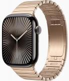 Apple Watch Series 10 [GPS, 42mm] - Slate Titanium Case with Gold Link Bracelet (Renewed)