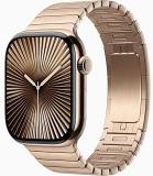 Apple Watch Series 10 [GPS, 42mm] - Gold Titanium Case with Gold Link Bracelet (Renewed)