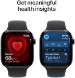 Apple Watch Series 11 [GPS + Cellular 46mm] Smartwatch with Jet Black Aluminum Case with Black Sport Band - S/M. Sleep Score, Fitness Tracker, Health Monitoring, Always-On Display, Water Resistant
