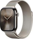 Apple Watch Series 10 [GPS + Cellular, 42mm] - Natural Titanium Case with Natural Milanese Loop, S/M (Renewed)
