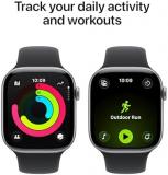 Apple Watch Series 11 [GPS + Cellular 46mm] Smartwatch with Space Gray Aluminum Case with Black Sport Band - M/L. Sleep Score, Fitness Tracker, Health Monitoring, Always-On Display, Water Resistant