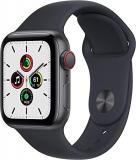 Apple Watch SE (GPS + Cellular, 44mm) Space Gray Aluminum Case with Midnight Spo...