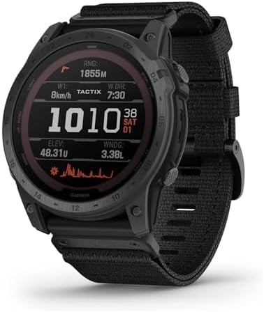 Garmin tactix 7 Pro Ballistics Edition Tactical GPS Watch (Black, Nylon Band)