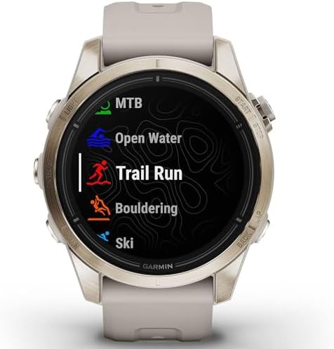 Garmin epix Pro (Gen 2) Sapphire Edition, 42mm, High Performance Smartwatch, Advanced Training Technology, Built-in Flashlight, Light Sand - Bundle w/Deco Essentials Charging Dock & Screen Protectors