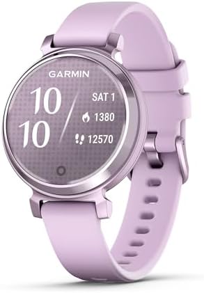 Garmin Lily 2, Small and Stylish Smartwatch, Hidden Display, Patterned Lens, Up to 5 Days Battery Life, Lilac (Renewed)