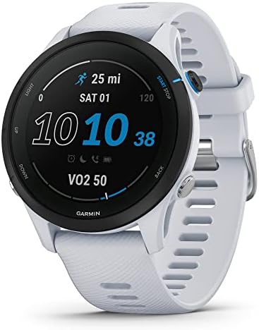 Garmin Forerunner® 255 Music, GPS Running Smartwatch with Music, Advanced Insights, Long-Lasting Battery, White (Renewed)