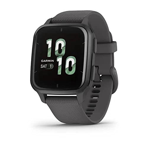 Garmin Venu Sq 2 Smartwatch (Slate Aluminum Bezel with Shadow Gray Case and Silicone Band)