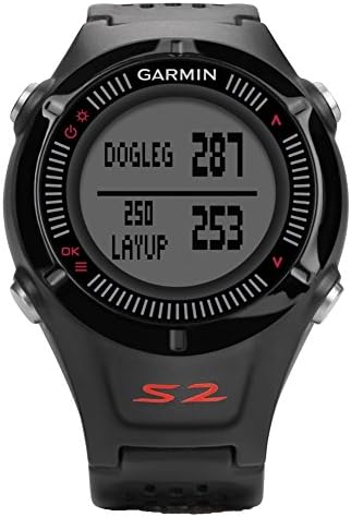 Garmin MAIN-86188 Approach S2 GPS Golf Watch with Worldwide Courses (Black)