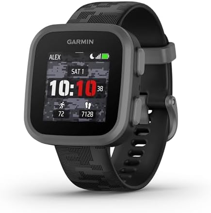 Garmin Bounce™, Kids Smartwatch, Two-Way Text and Voice Messaging, Location Tracking, Black Camo (Renewed)