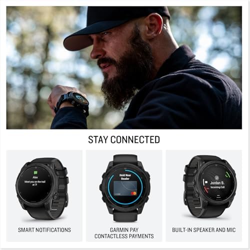 Garmin tactix 8 47mm, AMOLED Display, Premium Tactical GPS Smartwatch, Includes Applied Ballistics Ultralight Solver