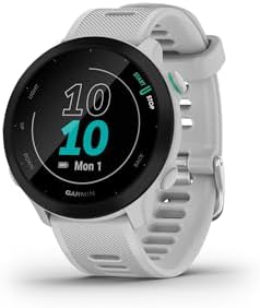 Garmin Forerunner 55, GPS Running Watch with Daily Suggested Workouts, Up to 2 Weeks of Battery Life, White