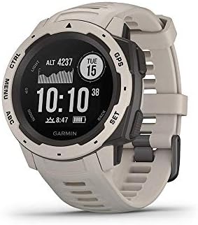 Garmin 010-02064-01 Instinct, Rugged Outdoor Watch with GPS, Features GLONASS and Galileo, Heart Rate Monitoring and 3-axis Compass, Tundra, 1.27 inches (Renewed)
