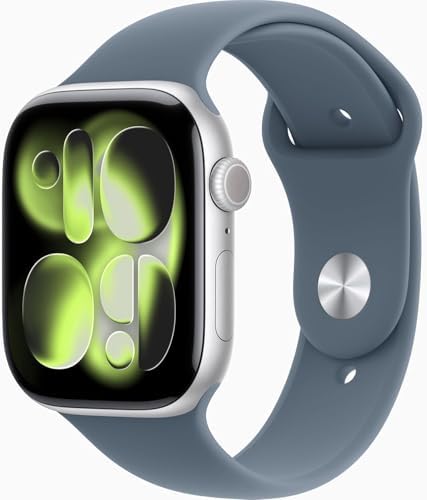 Apple Watch Series 11 [GPS + Cellular, 46mm] Silver Aluminum Case with Anchor Bl...