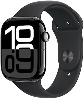 Apple Watch Series 10 [GPS + Cellular, 46mm] - Jet Black Aluminum Case with Blac...