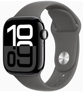 Apple Watch Series 10 [GPS + Cellular, 46mm] - Jet Black Aluminum Case with Ston...