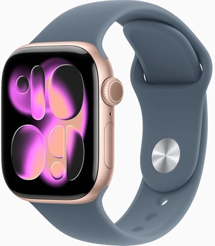 Apple Watch Series 11 [GPS + Cellular, 42mm] Rose Gold Aluminum Case with Anchor...