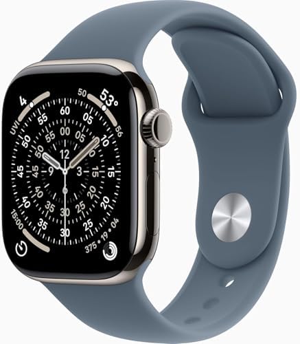 Apple Watch Series 11 [GPS + Cellular, 42mm] Natural Titanium Case with Anchor B...