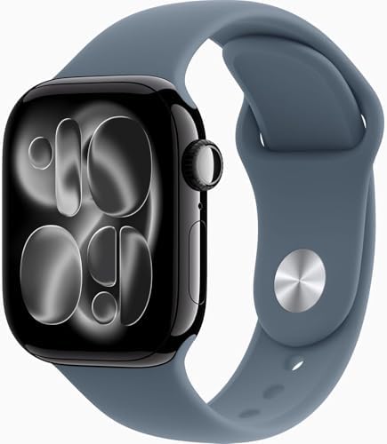 Apple Watch Series 11 [GPS + Cellular, 42mm] Jet Black Aluminum Case with Anchor...