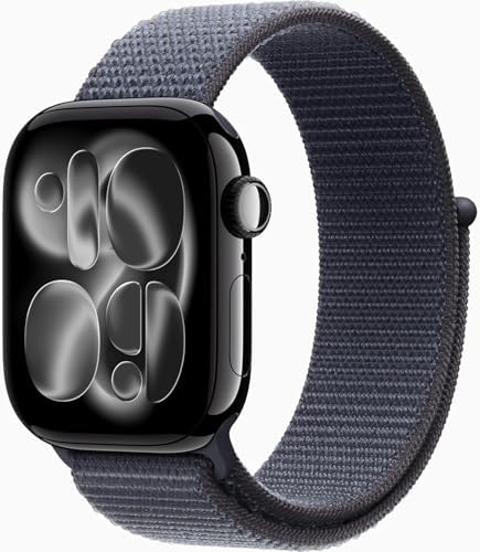 Apple Watch Series 11 [GPS + Cellular, 42mm] Jet Black Aluminum Case with Anchor...