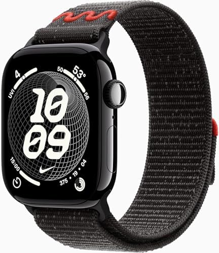 Apple Watch Series 11 [GPS + Cellular, 42mm] Jet Black Aluminum Case with Midnig...