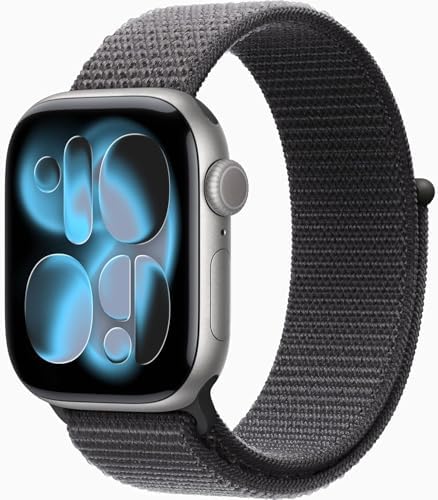 Apple Watch Series 11 [GPS + Cellular, 42mm] Space Gray Aluminum Case with Dark ...