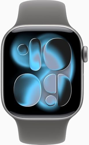 Apple Watch Series 11 [GPS + Cellular, 42mm] Space Gray Aluminum Case with Stone...
