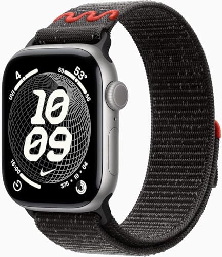 Apple Watch Series 11 [GPS + Cellular, 42mm] Space Gray Aluminum Case with Midni...