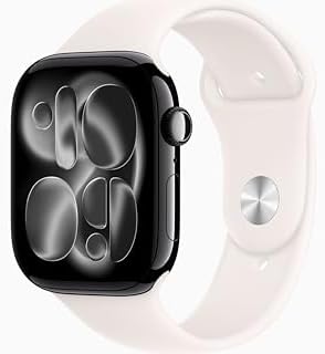 Apple Watch Series 11 [GPS + Cellular, 46mm] Jet Black Aluminum Case with Light ...