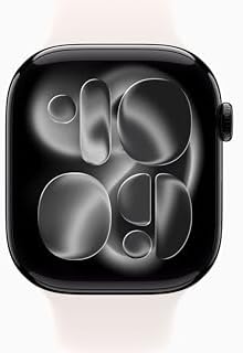 Apple Watch Series 11 [GPS, 46mm] Jet Black Aluminum Case with Light Blush Sport Band, M/L (Renewed)