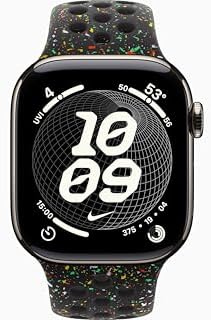 Apple Watch Series 11 [GPS + Cellular, 42mm] Natural Titanium Case with Midnight Black Nike Sport Band, S/M (Renewed)