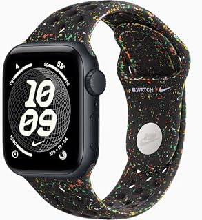 Apple Watch SE 3 [GPS + Cellular, 40mm] Midnight Aluminum Case with Midnight Black Nike Sport Band, S/M (Renewed)