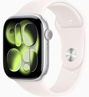Apple Watch Series 11 [GPS, 46mm] Silver Aluminum Case with Light Blush Sport Ba...